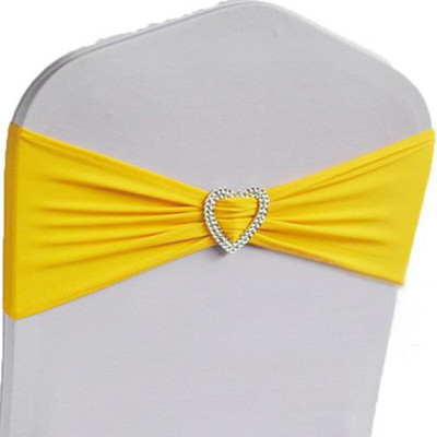 10 vnt. 50 vnt. Lycra Stretch Vestuvių kėdės lankas, elastinga spandex kėdės juosta su širdelės sagtimi, skirta viešbučio renginio vakarėliui papuošti