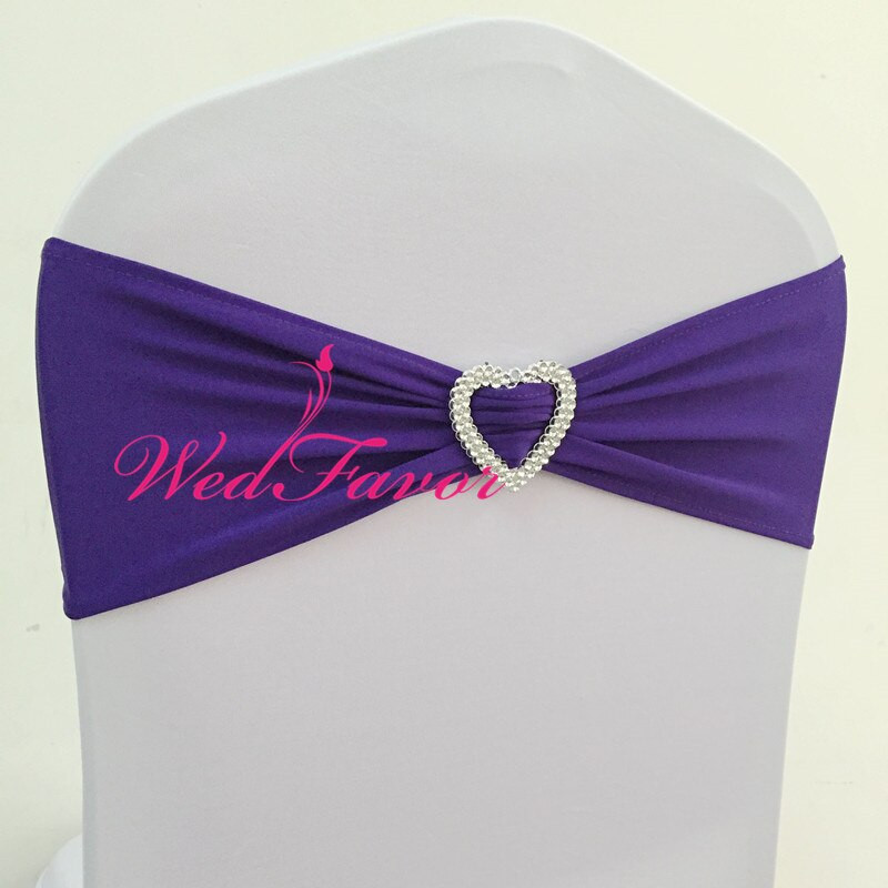 10 vnt. 50 vnt. Lycra Stretch Vestuvių kėdės lankas, elastinga spandex kėdės juosta su širdelės sagtimi, skirta viešbučio renginio vakarėliui papuošti