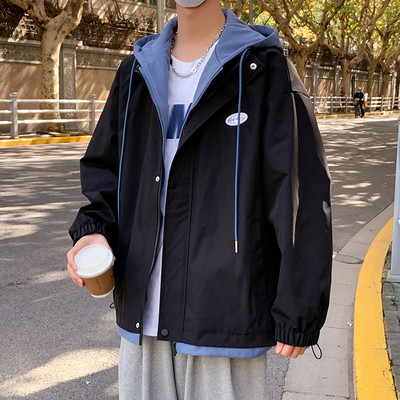 Uska muška jakna s kapuljačom - široki model