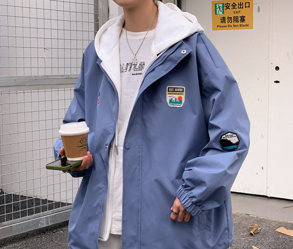 Uska muška jakna s kapuljačom - široki model