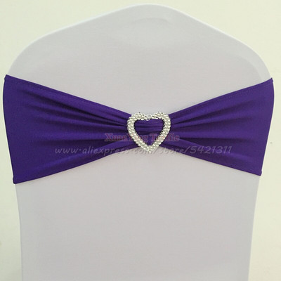 10kom 50kom Elastične mašne za stolice od elastana Lycra Trake za stolice za vjenčanje Vezice za vezivanje s kopčom u obliku srca za dekoraciju događaja za hotelske zabave