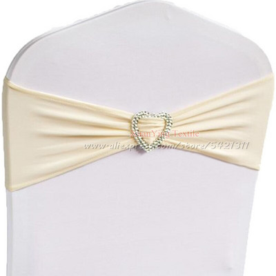 10kom 50kom Elastične mašne za stolice od elastana Lycra Trake za stolice za vjenčanje Vezice za vezivanje s kopčom u obliku srca za dekoraciju događaja za hotelske zabave