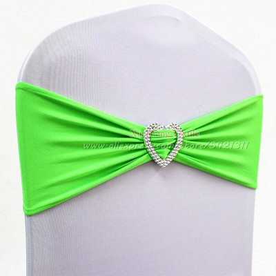 10kom 50kom Elastične mašne za stolice od elastana Lycra Trake za stolice za vjenčanje Vezice za vezivanje s kopčom u obliku srca za dekoraciju događaja za hotelske zabave