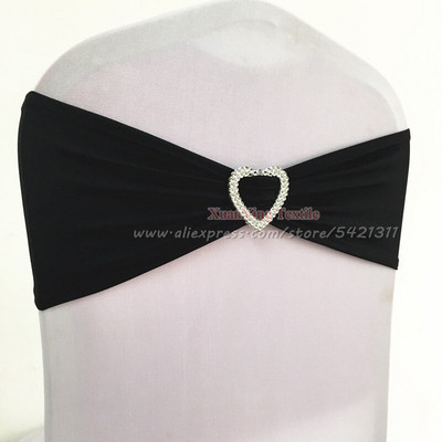 10kom 50kom Elastične mašne za stolice od elastana Lycra Trake za stolice za vjenčanje Vezice za vezivanje s kopčom u obliku srca za dekoraciju događaja za hotelske zabave