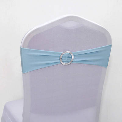 10kom 50kom Elastične spandex mašne za stolice Lycra rastezljiva traka za stolice Vezice s okruglom kopčom za dekoraciju vjenčanja za zabavu