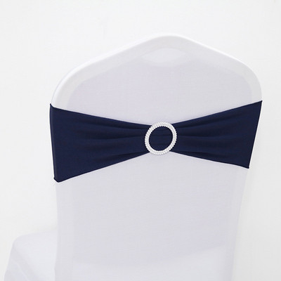 10kom 50kom Elastične spandex mašne za stolice Lycra rastezljiva traka za stolice Vezice s okruglom kopčom za dekoraciju vjenčanja za zabavu