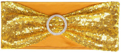 10/50 komada obostrano šljokice Mašne za stolice s kopčom za vjenčane dekoracije Čvor Spandex Hotelski banket Rođendanska zabava Home Deco