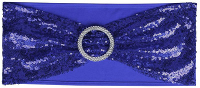 10/50 komada obostrano šljokice Mašne za stolice s kopčom za vjenčane dekoracije Čvor Spandex Hotelski banket Rođendanska zabava Home Deco