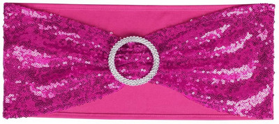 10/50 komada obostrano šljokice Mašne za stolice s kopčom za vjenčane dekoracije Čvor Spandex Hotelski banket Rođendanska zabava Home Deco