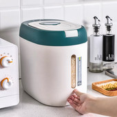 10 KG virtuvinių ryžių konteineris kibiras Drėgmei atsparus vabzdžiams miltų grūdams sandarus stiklainis grūdų užkandžių laikymo dėžutė virtuvės reikmenys