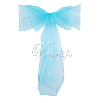 100 τεμ. Organza Chair Sash Chair Φιόγκος Γάμος Sashes Γαμήλιο πάρτι Εκδηλώσεις γενεθλίων Διακοσμήσεις δεξιώσεων