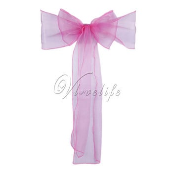 100 τεμ. Organza Chair Sash Chair Φιόγκος Γάμος Sashes Γαμήλιο πάρτι Εκδηλώσεις γενεθλίων Διακοσμήσεις δεξιώσεων