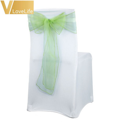 100 τεμ. Organza Chair Sash Chair Φιόγκος Γάμος Sashes Γαμήλιο πάρτι Εκδηλώσεις γενεθλίων Διακοσμήσεις δεξιώσεων
