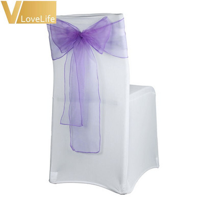 100 τεμ. Organza Chair Sash Chair Φιόγκος Γάμος Sashes Γαμήλιο πάρτι Εκδηλώσεις γενεθλίων Διακοσμήσεις δεξιώσεων