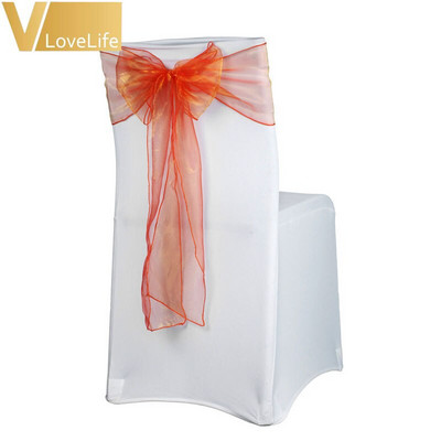 100 τεμ. Organza Chair Sash Chair Φιόγκος Γάμος Sashes Γαμήλιο πάρτι Εκδηλώσεις γενεθλίων Διακοσμήσεις δεξιώσεων