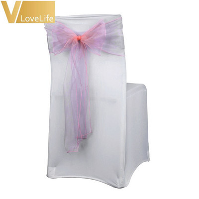 100 τεμ. Organza Chair Sash Chair Φιόγκος Γάμος Sashes Γαμήλιο πάρτι Εκδηλώσεις γενεθλίων Διακοσμήσεις δεξιώσεων
