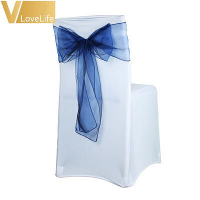 100 τεμ. Organza Chair Sash Chair Φιόγκος Γάμος Sashes Γαμήλιο πάρτι Εκδηλώσεις γενεθλίων Διακοσμήσεις δεξιώσεων