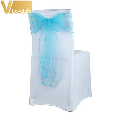 100 τεμ. Organza Chair Sash Chair Φιόγκος Γάμος Sashes Γαμήλιο πάρτι Εκδηλώσεις γενεθλίων Διακοσμήσεις δεξιώσεων