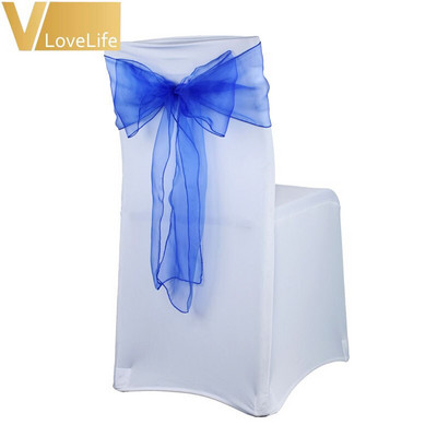 100 τεμ. Organza Chair Sash Chair Φιόγκος Γάμος Sashes Γαμήλιο πάρτι Εκδηλώσεις γενεθλίων Διακοσμήσεις δεξιώσεων