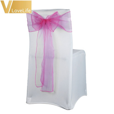 100 τεμ. Organza Chair Sash Chair Φιόγκος Γάμος Sashes Γαμήλιο πάρτι Εκδηλώσεις γενεθλίων Διακοσμήσεις δεξιώσεων