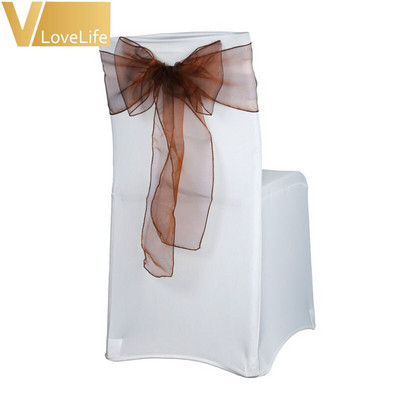 100 τεμ. Organza Chair Sash Chair Φιόγκος Γάμος Sashes Γαμήλιο πάρτι Εκδηλώσεις γενεθλίων Διακοσμήσεις δεξιώσεων