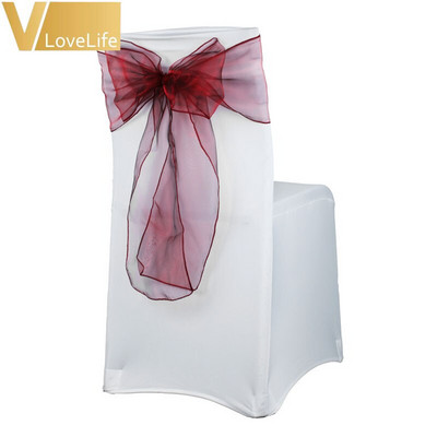 100 τεμ. Organza Chair Sash Chair Φιόγκος Γάμος Sashes Γαμήλιο πάρτι Εκδηλώσεις γενεθλίων Διακοσμήσεις δεξιώσεων