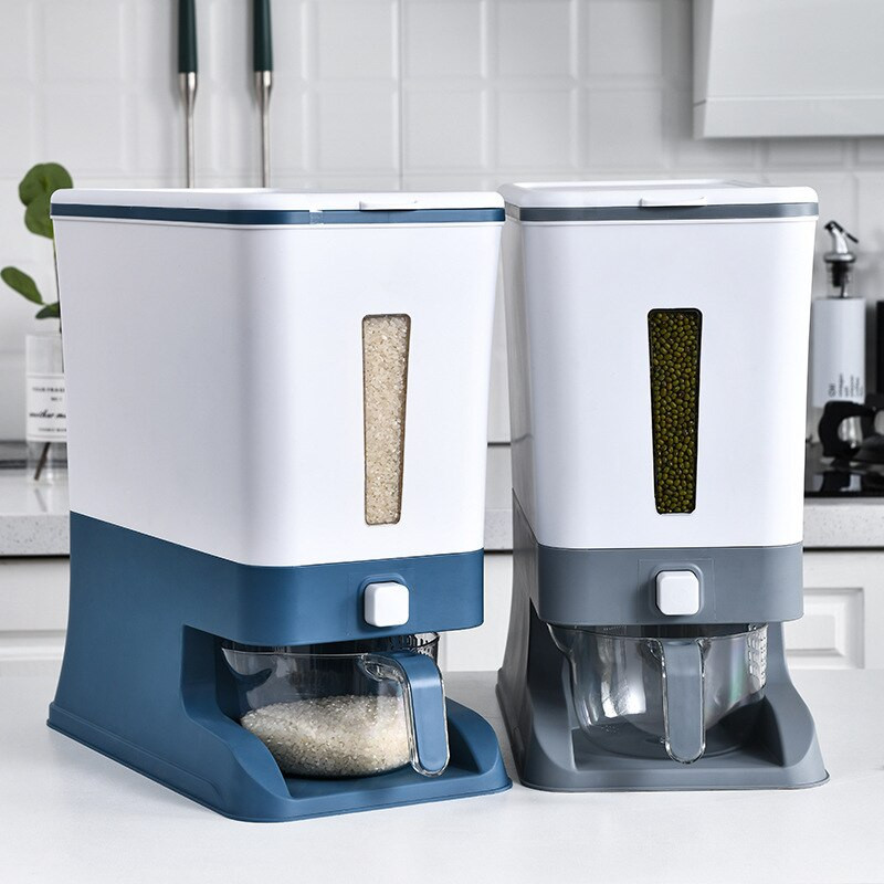 12KG úložný box na ryžu, decimetrový úložný box na obilie, plechovky na obilniny, úložný box na krmivo pre domáce zvieratá