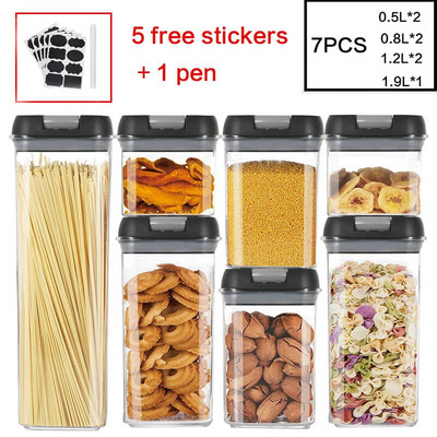 Plastični spremnik za pohranu Staklenka za žitarice Boca za pohranu Staklenka za hranu Nepropusna brašno tjestenina kuhinja kuhinja hladnjak boca za pohranu