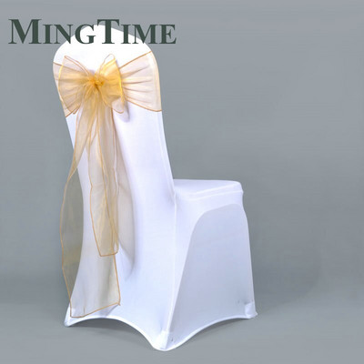 25 komada 275 cm Prozirna Organza Pojas za Stolicu Vrpca Pojas Mašna Navlaka Rustikalna svadba Dekoracija rođendanske banketne svečanosti