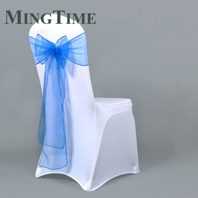 25 komada 275 cm Prozirna Organza Pojas za Stolicu Vrpca Pojas Mašna Navlaka Rustikalna svadba Dekoracija rođendanske banketne svečanosti