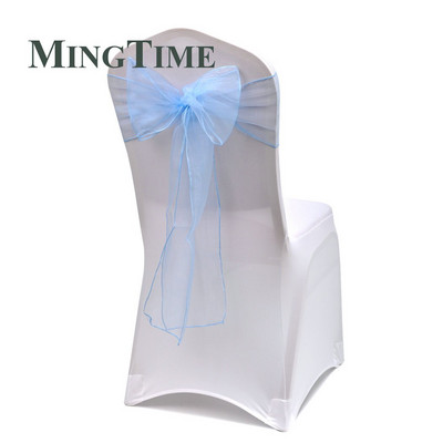 25 komada 275 cm Prozirna Organza Pojas za Stolicu Vrpca Pojas Mašna Navlaka Rustikalna svadba Dekoracija rođendanske banketne svečanosti