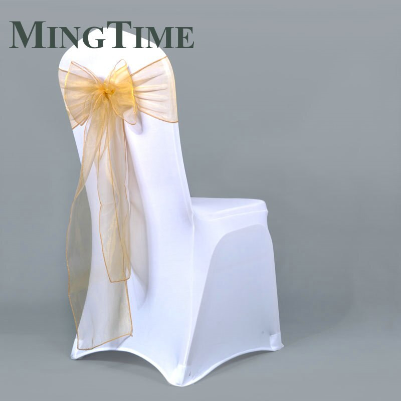 25 komada 275 cm Prozirna Organza Pojas za Stolicu Vrpca Pojas Mašna Navlaka Rustikalna svadba Dekoracija rođendanske banketne svečanosti