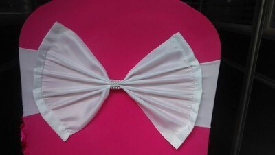 5 vnt. Naujas didelis lankas elastinis kėdės užvalkalas atgal Gėlės Vestuvių dekoravimo rekvizitai Mados banketai Tiffany kėdės Satino juostelės galvos juosta