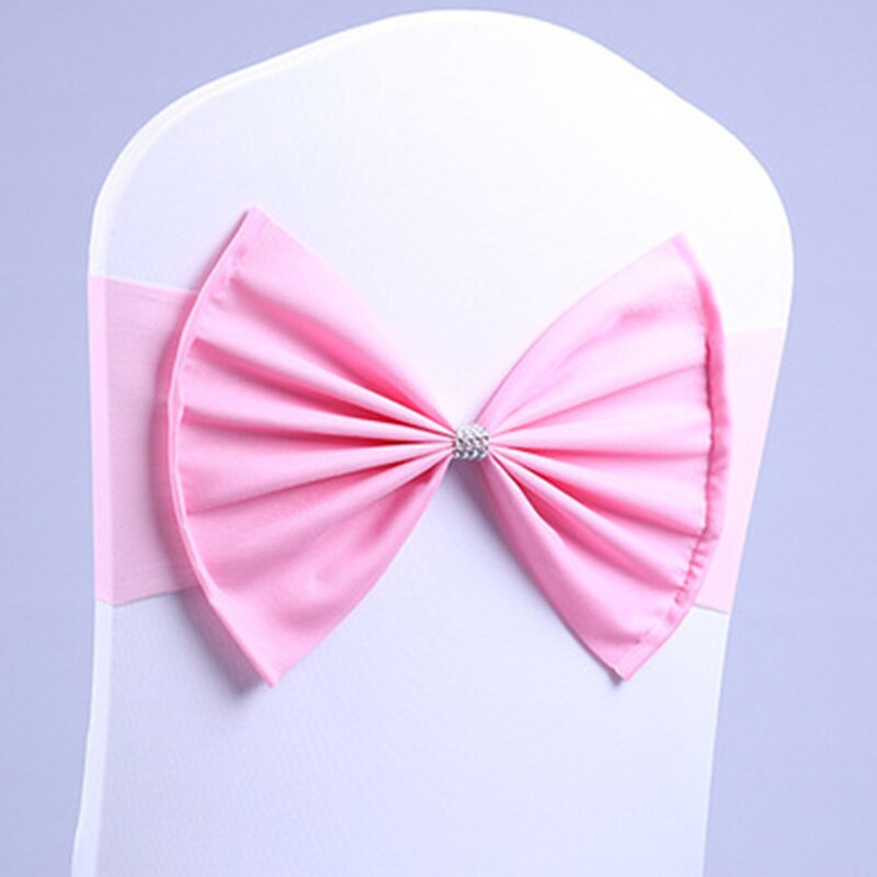 5 vnt. Naujas didelis lankas elastinis kėdės užvalkalas atgal Gėlės Vestuvių dekoravimo rekvizitai Mados banketai Tiffany kėdės Satino juostelės galvos juosta