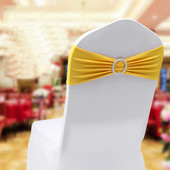 50 kom/lot Spandex trake za stolice s kopčom Vjenčane trake od lycre za stolice za navlake za stolice Party Rođendanske banketne stolice Dekoracija