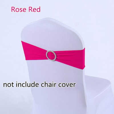 50 kom/lot Spandex trake za stolice s kopčom Vjenčane trake od lycre za stolice za navlake za stolice Party Rođendanske banketne stolice Dekoracija