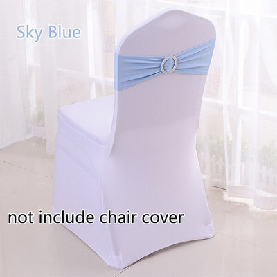 50 kom/lot Spandex trake za stolice s kopčom Vjenčane trake od lycre za stolice za navlake za stolice Party Rođendanske banketne stolice Dekoracija