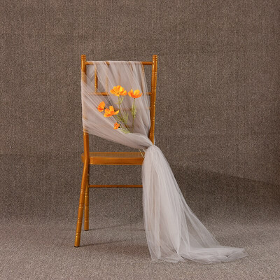 Cerceve pentru scaune nunta, hotel, scaun de petrecere, streamer, arc de nunta, draping, țesătură, voile, albastru regal, canapea pentru decor scaun de nuntă, 10 buc.