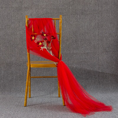 Cerceve pentru scaune nunta, hotel, scaun de petrecere, streamer, arc de nunta, draping, țesătură, voile, albastru regal, canapea pentru decor scaun de nuntă, 10 buc.