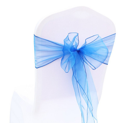 25 kom/lot 100% organza vrpca navlaka za stolice Pojasnice široke mašne Dekoracija za stolicu Pribor za dekoraciju svadbi i banketa 18*275 cm od satena