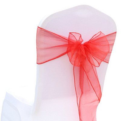 25 kom/lot 100% organza vrpca navlaka za stolice Pojasnice široke mašne Dekoracija za stolicu Pribor za dekoraciju svadbi i banketa 18*275 cm od satena