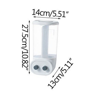 Virtuviniai konteineriai Grūdų dozatorius Sienoje montuojamas sandarus maisto laikymo indas Grūdų dozatorius Maisto skardinė Namų grūdų talpykla