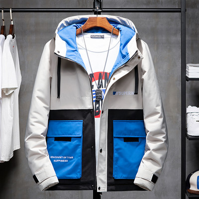 Geacă bărbătească căptușită cu glugă - potrivită pentru iarnă