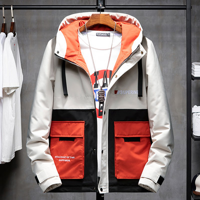 Geacă bărbătească căptușită cu glugă - potrivită pentru iarnă