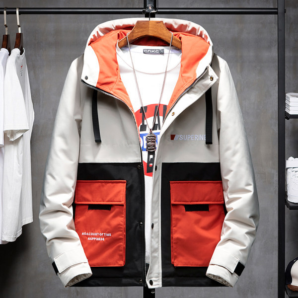 Geacă bărbătească căptușită cu glugă - potrivită pentru iarnă