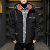 Jachetă de iarnă pentru bărbați casual cu buzunar