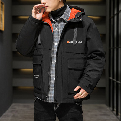 Jachetă de iarnă pentru bărbați casual cu buzunar