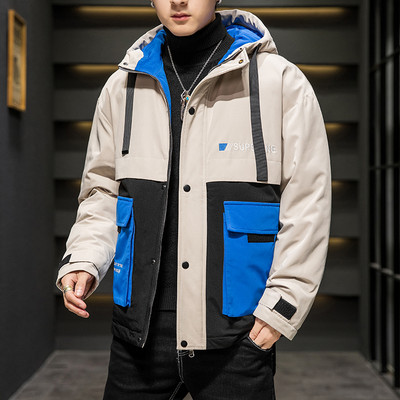 Jachetă de iarnă pentru bărbați casual cu buzunar