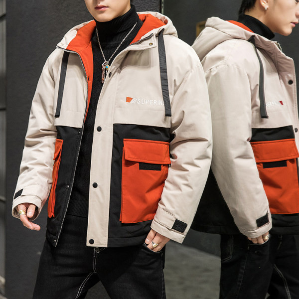 Jachetă de iarnă pentru bărbați casual cu buzunar