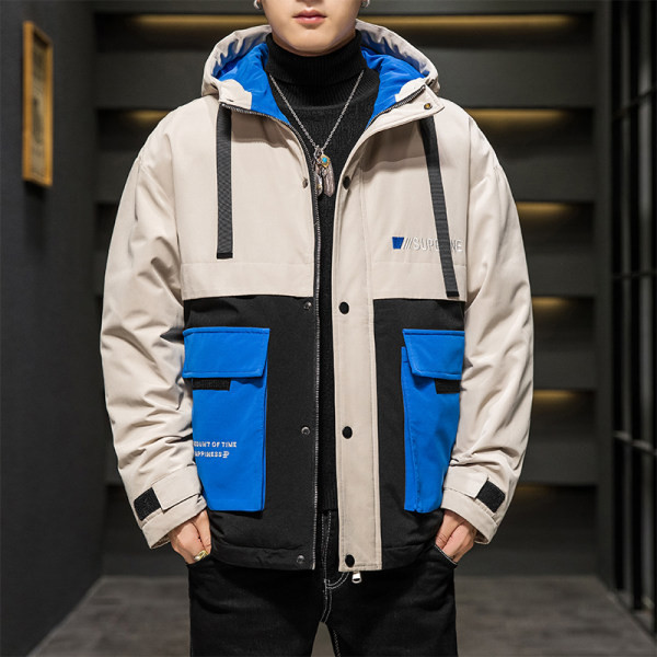 Jachetă de iarnă pentru bărbați casual cu buzunar